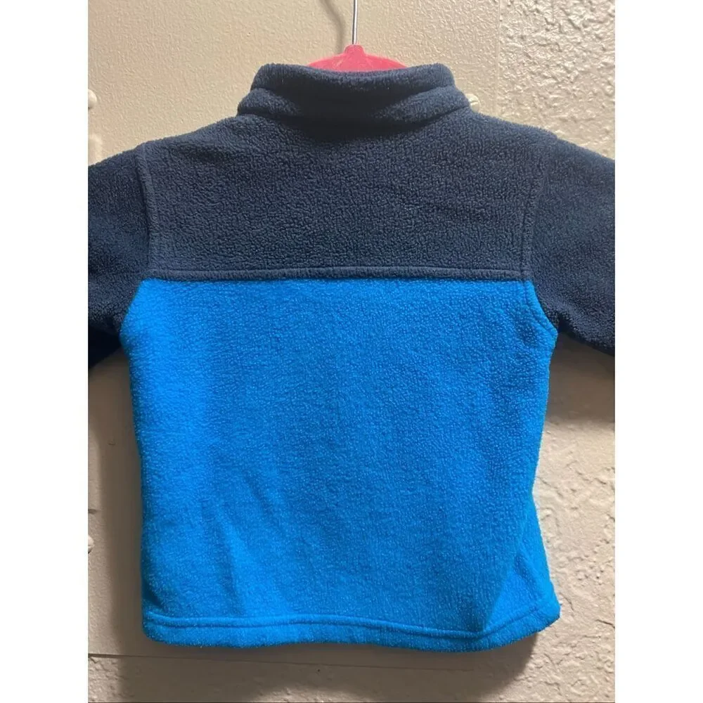 Columbia 2 Tone Blue Full Zip Up Fleece Baby Size 6-12 Month Infant Fleece Zip U